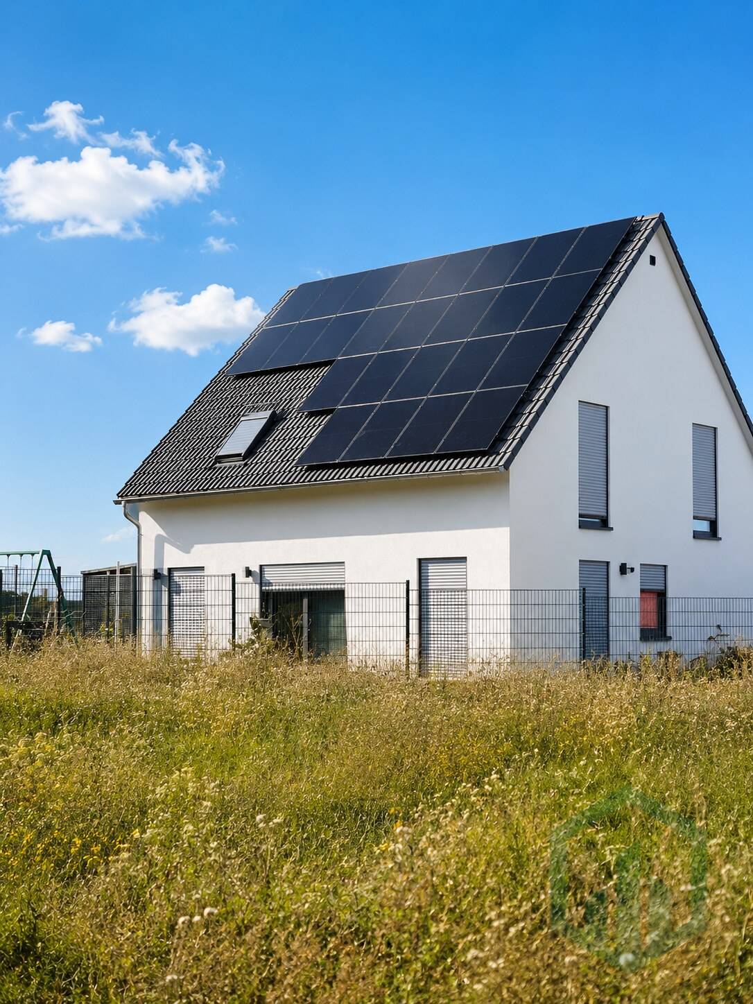 PV-Anlage von IBS Projects — Aufdach-Montage auf einem Einfamilienhaus